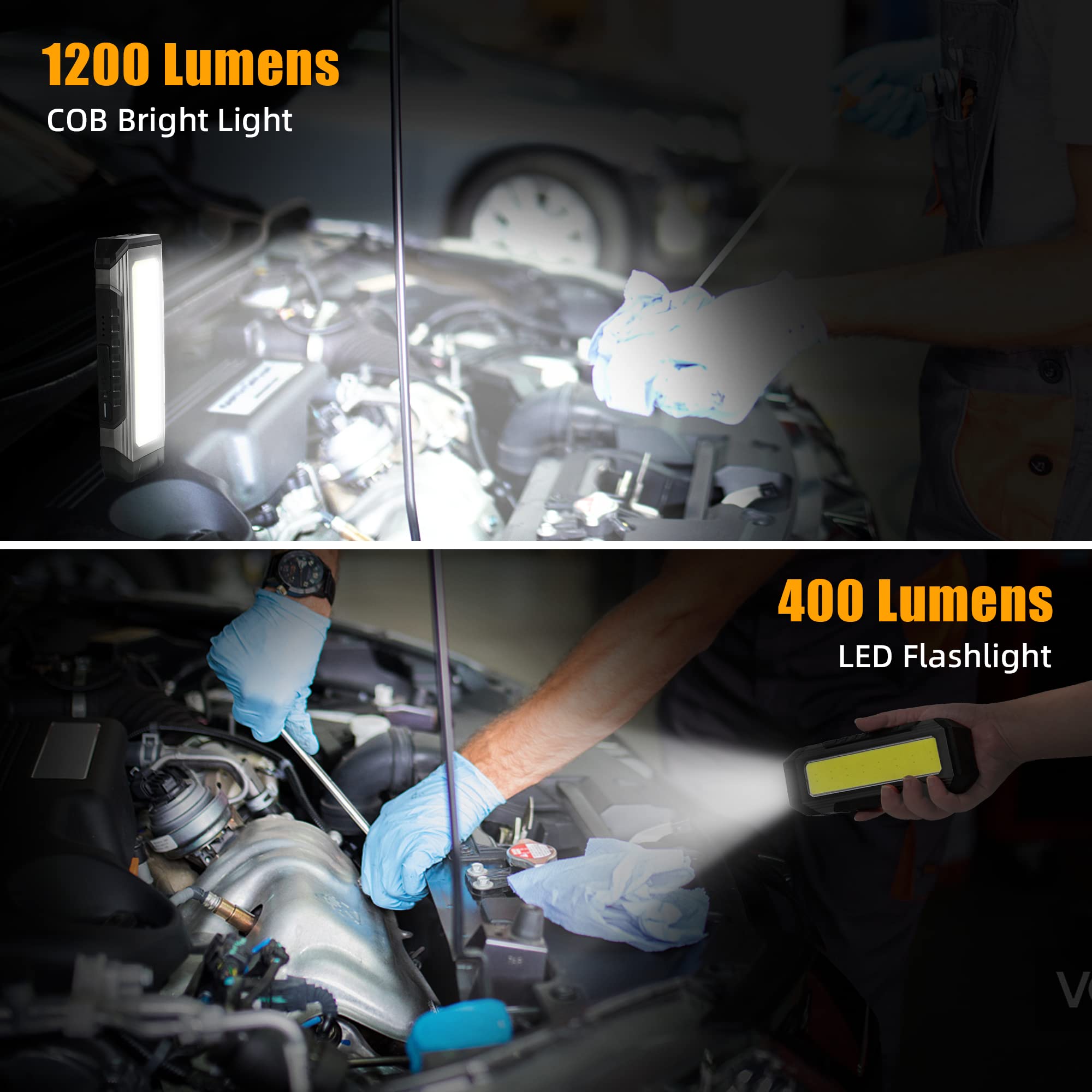 PERFORMAX 1200 Lumen Rechargeable LED Floodlight - Magnetic Base, Handheld, Portable, IP54 (Model MOWL2302)