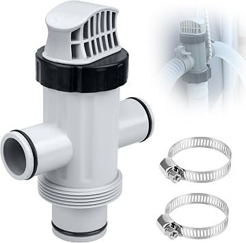 Pool Hose Plunger Valve Intex Ground Pool and Pool Pump, Ground Pool Accessories 11872 Replacement Dual Split Hose Plunger Valve for Intex Pool Parts and Accessories