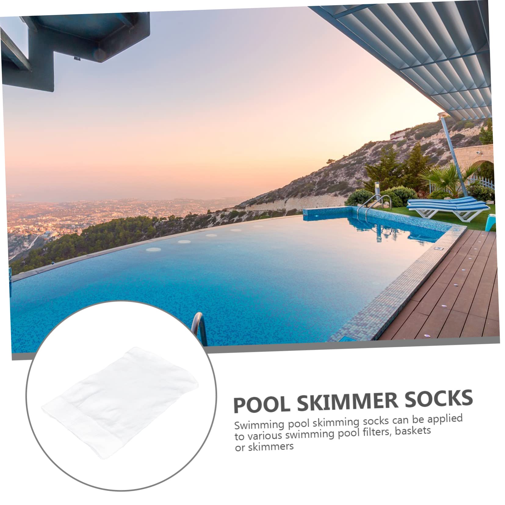 TOYANDONA 2 Juegos Filtro de Cesta filtrar Calcetines de Cesta de Filtro de Piscina colador Bolsa de Cesta para Skimmer Filtro elástico Accesorios de Limpieza de Piscinas paño Azul