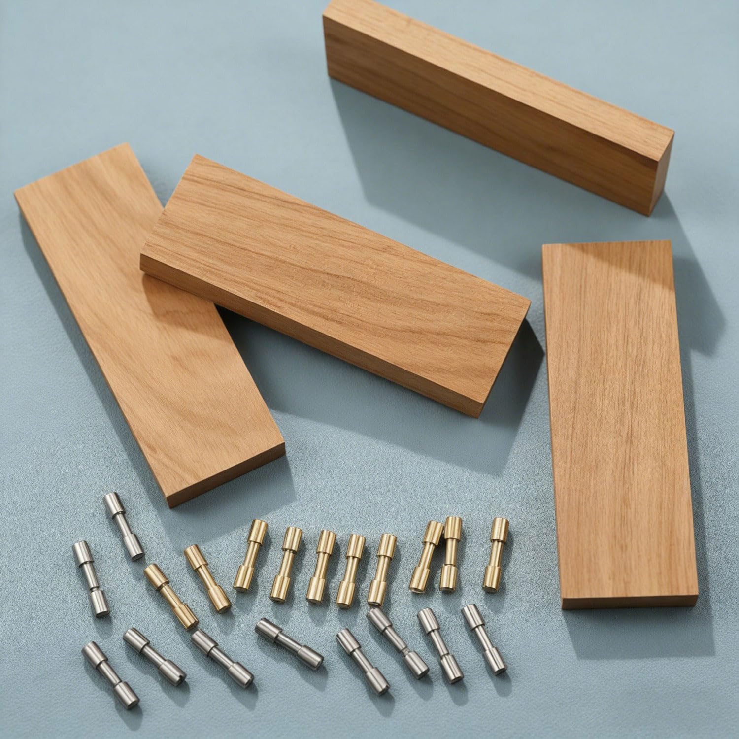 Tornillos de fijación de latón y acero inoxidable para trabajos de madera seguros y proyectos decorativos, cortadores de cocina