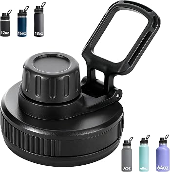 Spout Lid Replacement for Hydro Flask Wide Mouth 12, 16, 18, 32, 40, 64 OZ, Chug Lid for Thermoflask with Handle, Replacement Lid for Wide Mouth Water Bottle 2.28in