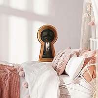 Vista 5 de 16" Bronze Keyhole 3D Wall Decal White Rabbit Running Late Wonderland Decor Removable Vinyl Wall Sticker