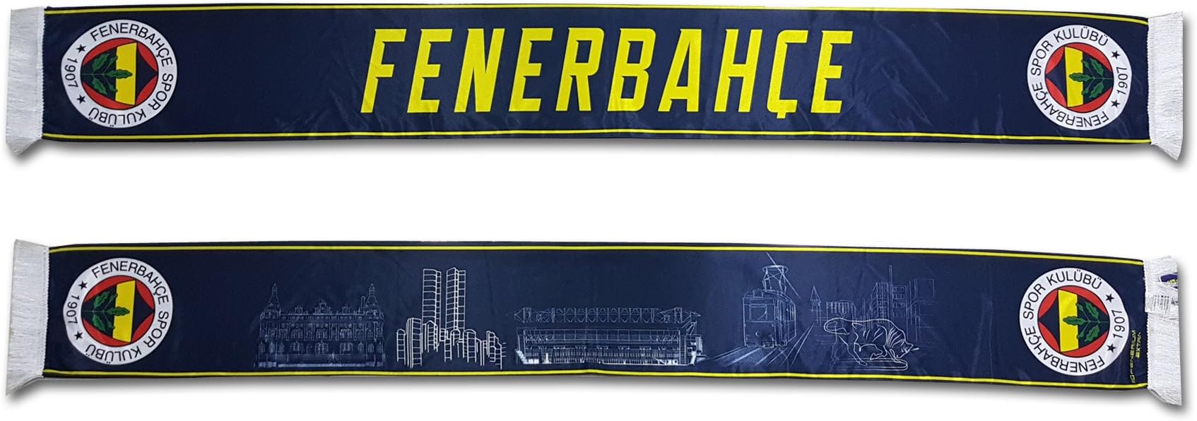 Fenerbahce Istanbul Remote Control 1907 Fan Scarf Kit 150 cm/Fenerbahçe Istanbul Spor Klübü Atki – Minol Sal/Original Licensed Product