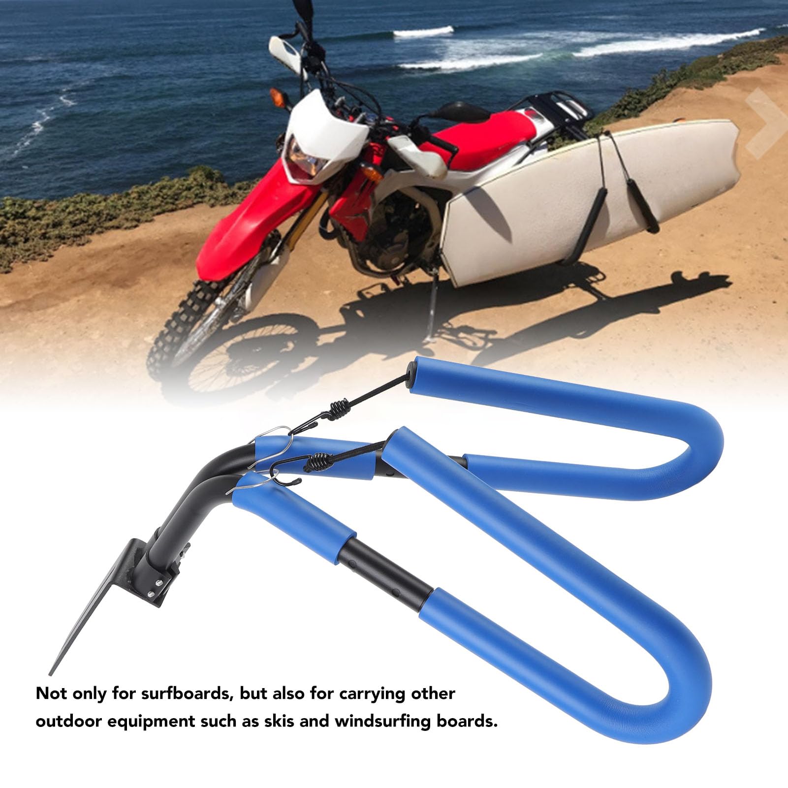 Jiawu Motocicletta Motociclistica Portatile in Alluminio in Lega Robusto Supporto per Rack per gli Appassionati di Esterni per i Motociclisti