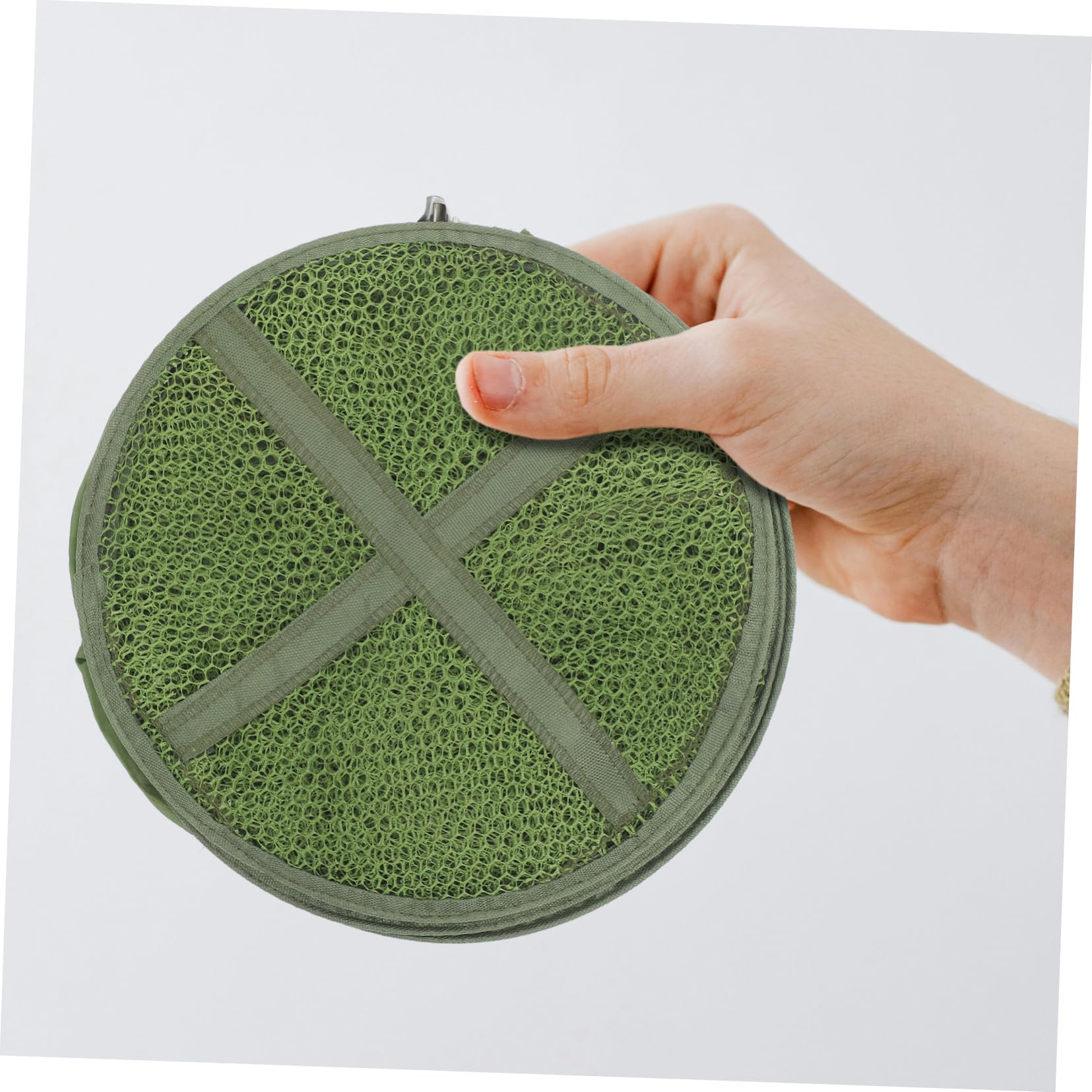 Trappola Portatile per Pesci Pieghevole 2 Pezzi in Nylon | Verde, Cattura Aragoste e Piccoli Pesci, Facile da Riporre, Uso Pratico in Acqua