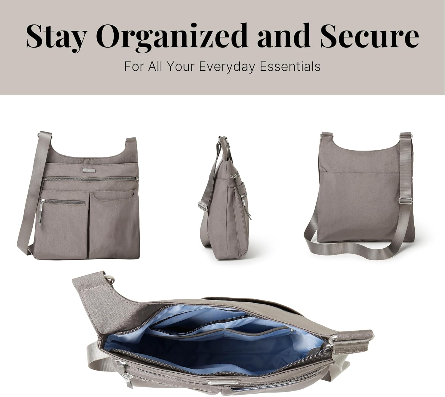 Baggallini On Track Crossbody with RFID Phone Wristlet - Image 5