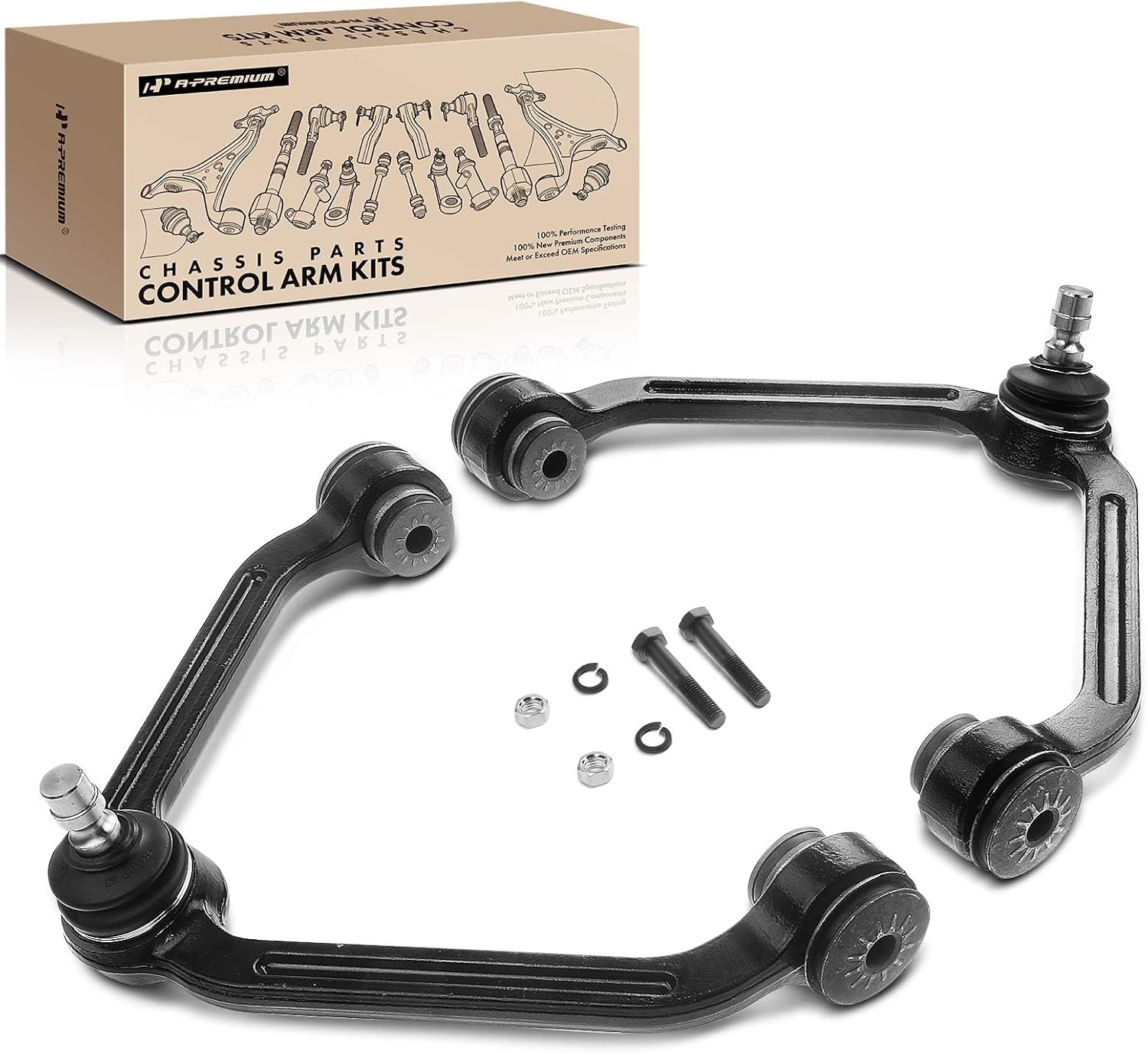 A-Premium 2 x Front Upper Control Arm, with Ball Joint & Bushing, Compatible with Ford & Mazda & Mercury - 1995-2011 - Explorer (Sport/Sport Trac), Ranger, B3000, B4000, Mountaineer