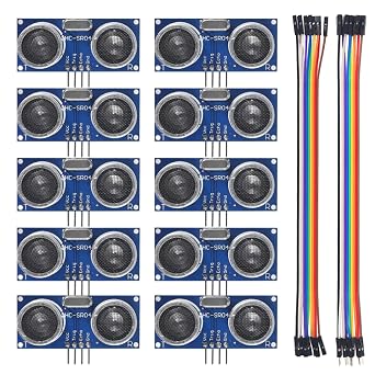 10pcs HC-SR04 Ultrasonic Module Distance Sensor with Wire Cable