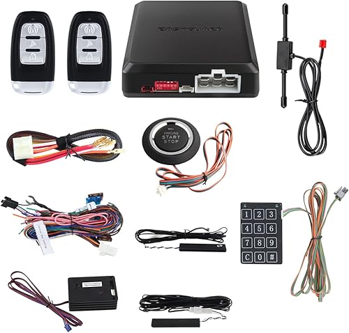 EASYGUARD EC002-NS PKE Sistema de alarma de coche de entrada sin llave pasiva Arranque remoto Arrancador Botón de parada de arranque con contraseña