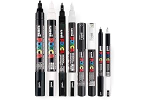 Black & White Fine to Medium Set of 8 Posca Pens