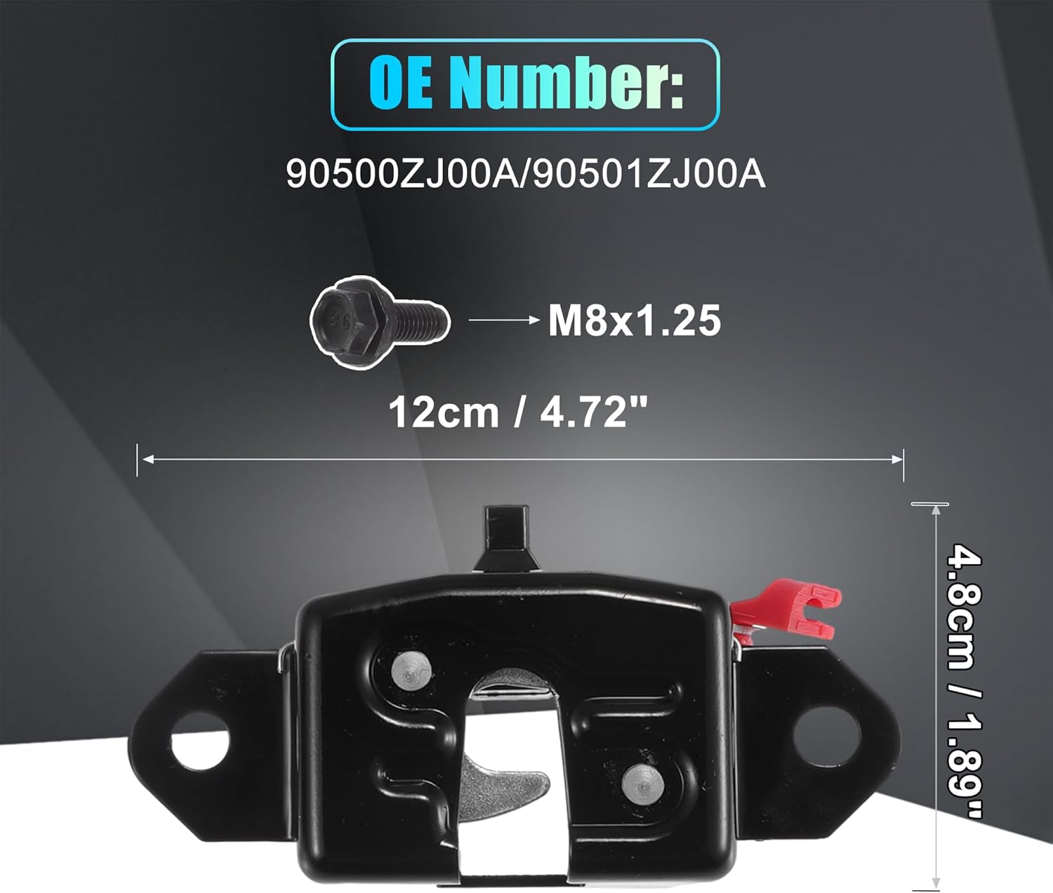 X AUTOHAUX Replacement Rear Liftgate Door Lock Actuator with 4 Screws for Nissan Titan 2004-2012 Tailgate Latch Assembly No.90500ZJ00A/90501ZJ00A Black 1 Pair