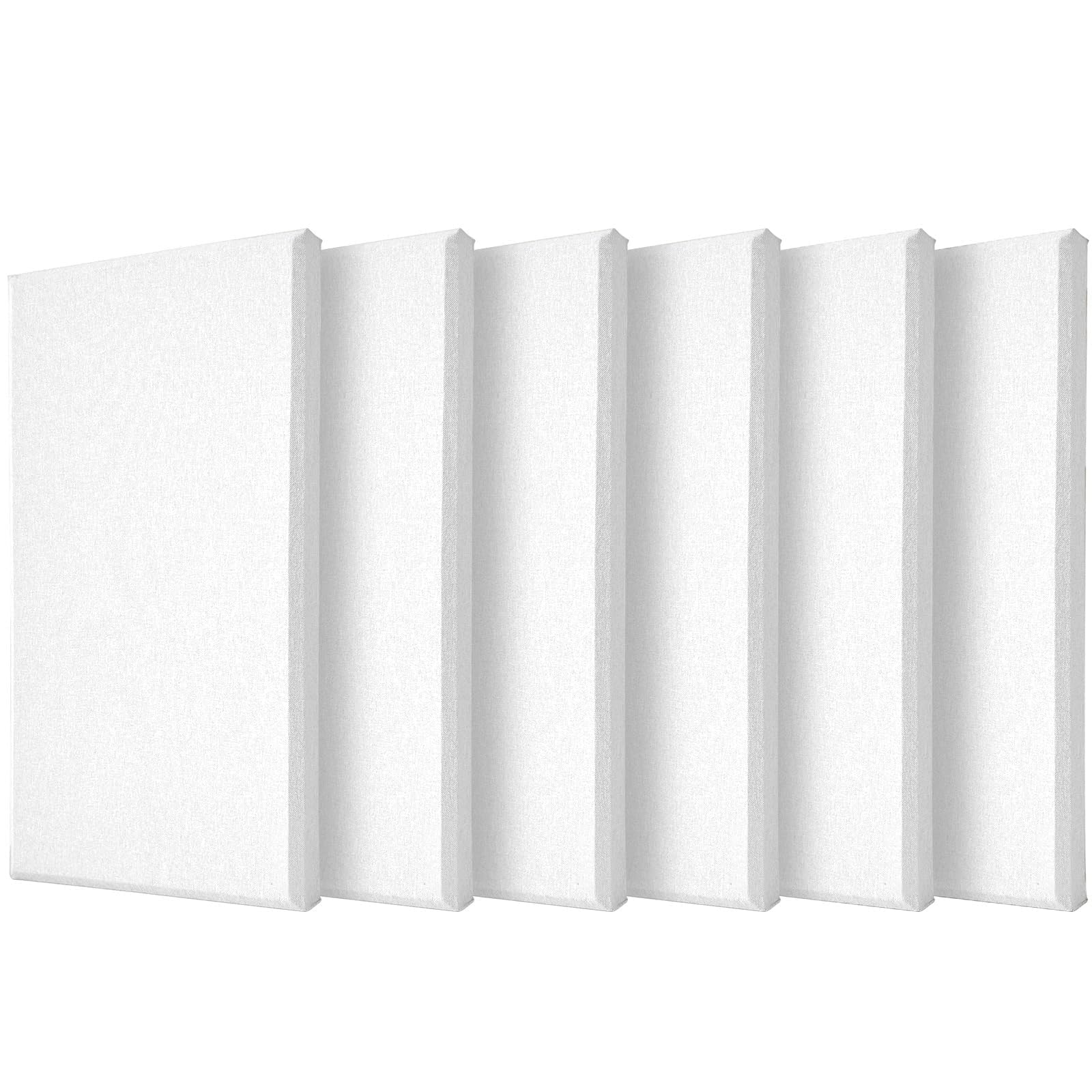 6 paneles acústicos, paneles de pared grandes insonorizados, paneles profesionales de fibra de vidrio que absorben el sonido, paneles de espuma a prueba de sonido de 23.6 x 11.8 pulgadas para paredes