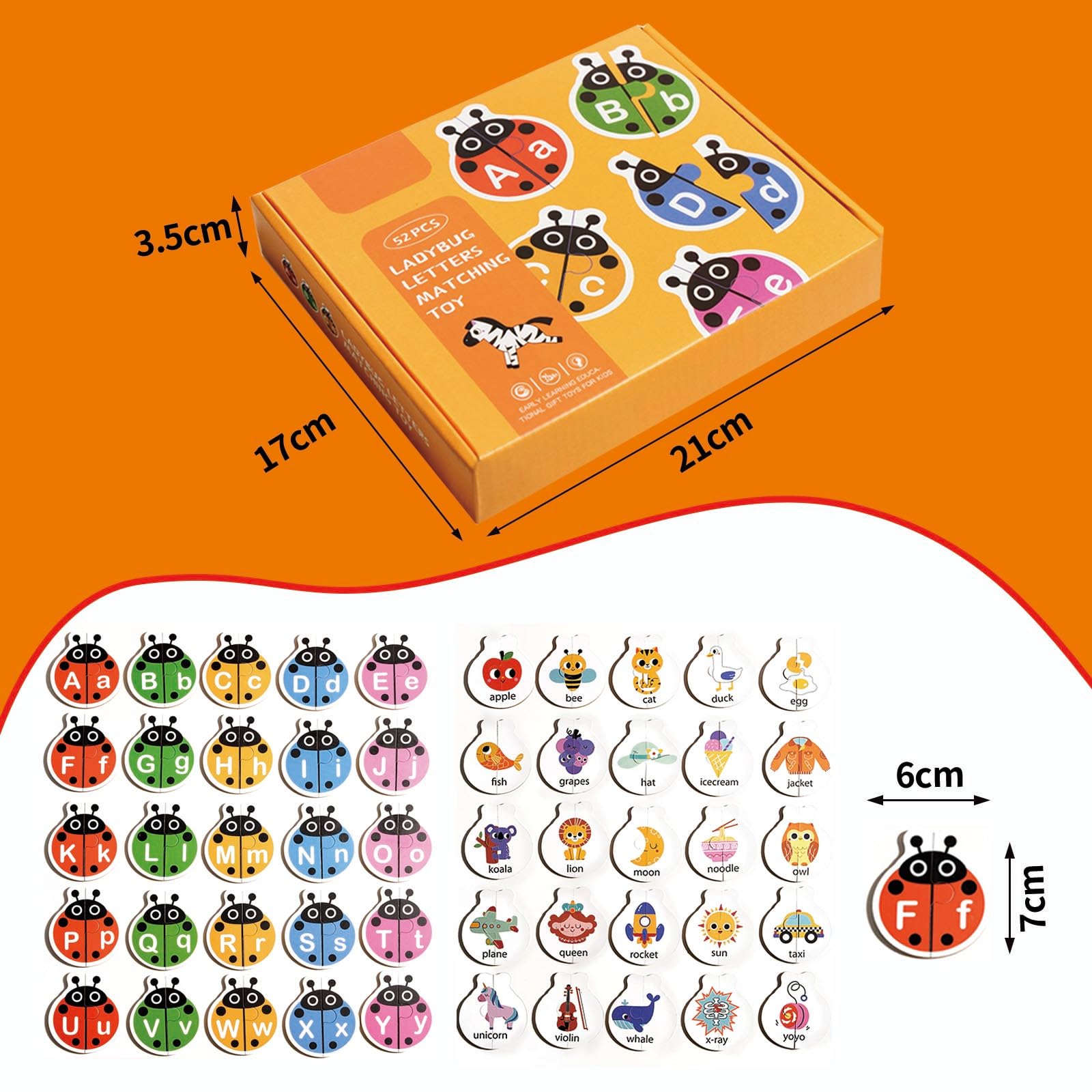 Jouet Montessori Alphabet 3-6 Ans Motricité Fine Éducatif Cadeau Fille Garçon