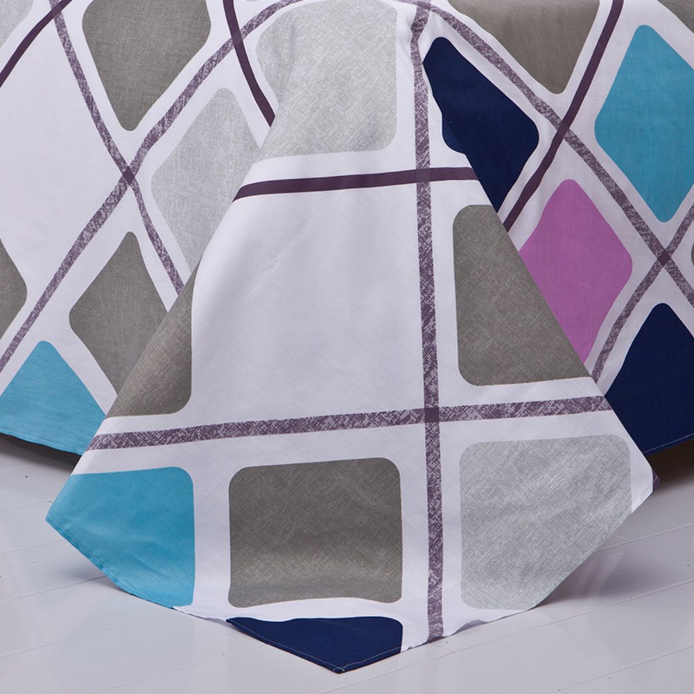 Feuilles imprimées de sergé de coton pur drap plat couverture lit 230x230