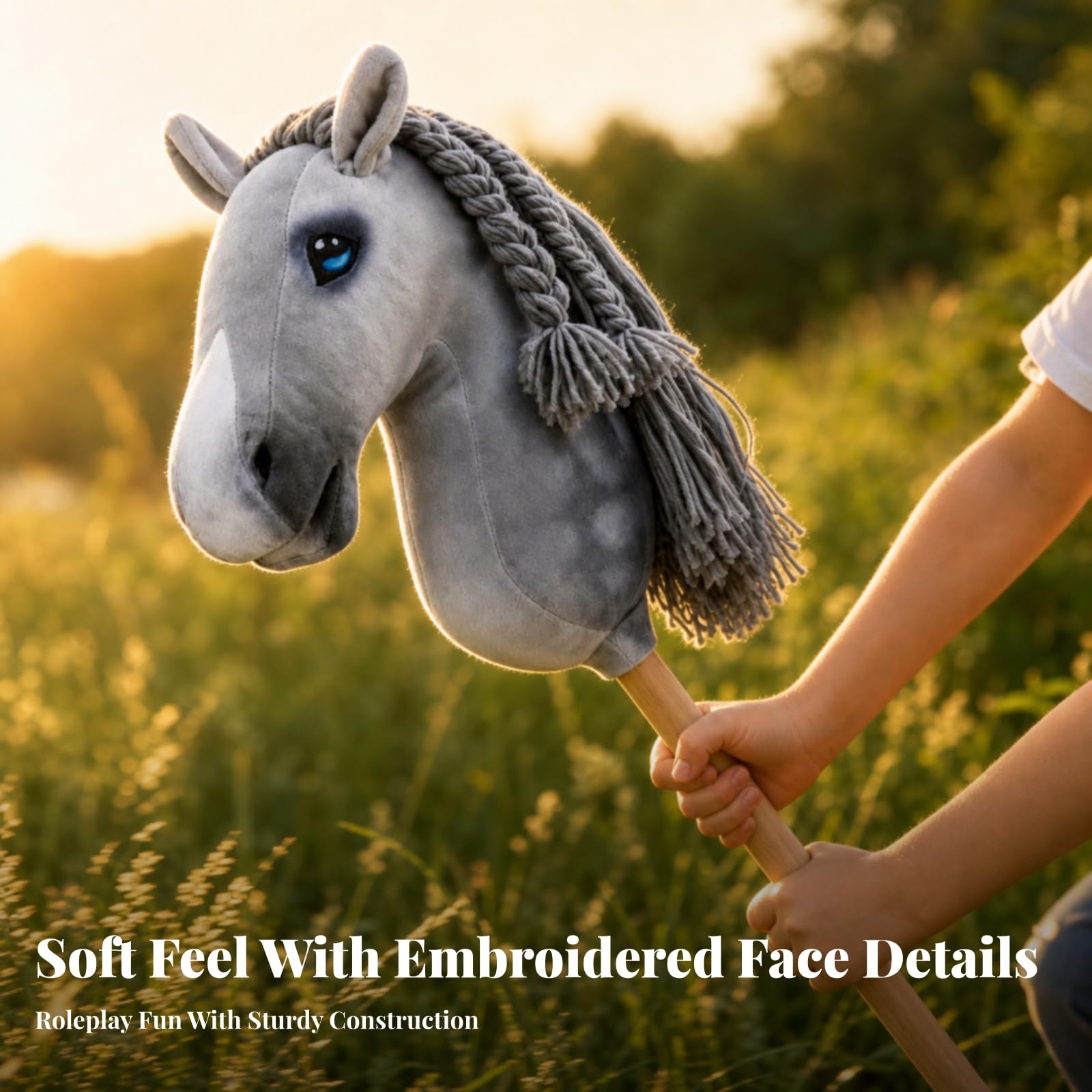 Cavallo di Peluche con Bastone Morbido