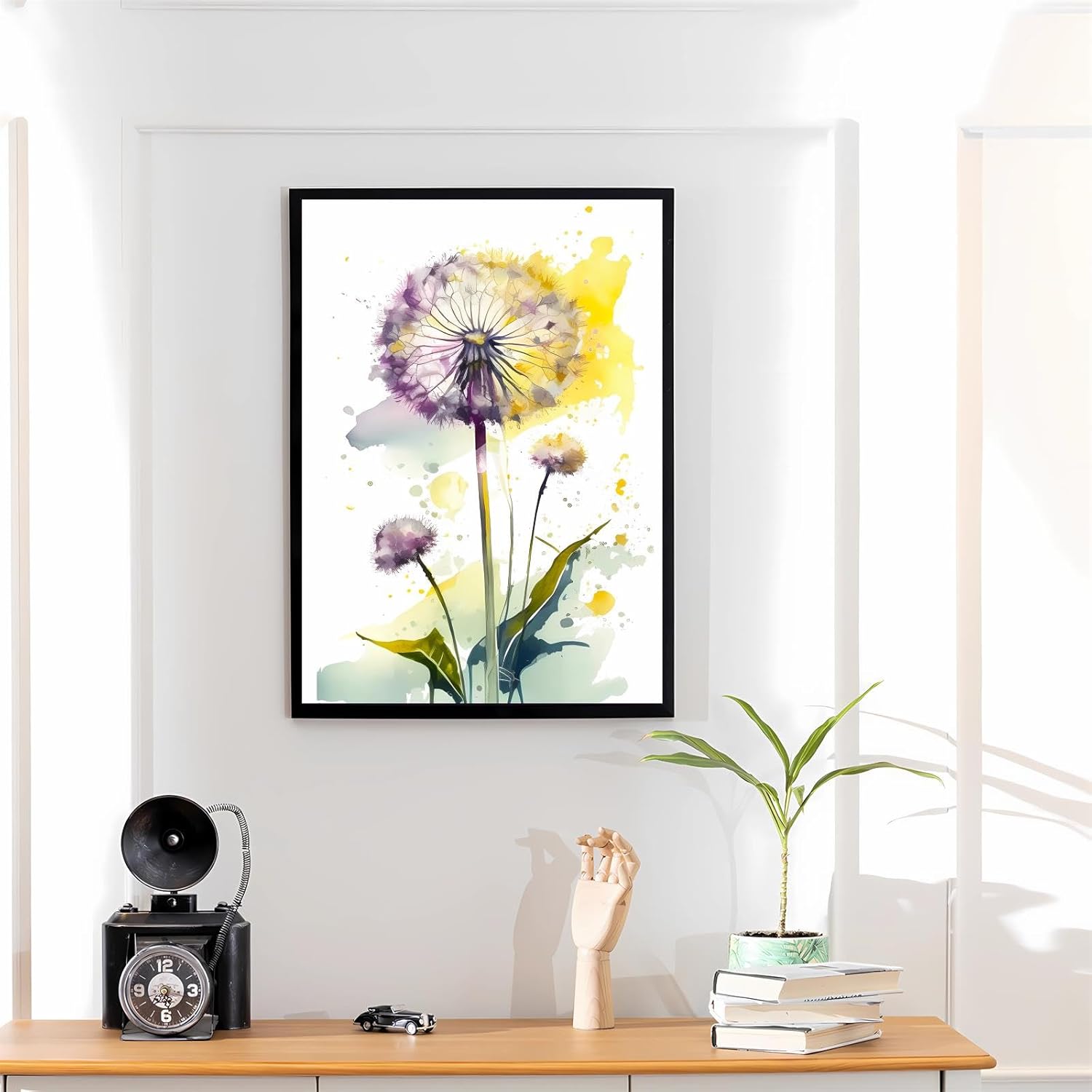 Worihut 5D Diamonds Painting Kits for Adults, Watercolor Dandelonia DIY Full Round Diamond Art Perfect for Autumn Handmade Gifts Halloween Interior Decoration Relaxation and Bathroom Decor 20x24 Inch