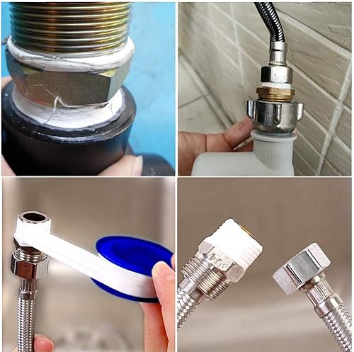 Miniatura 4 de DOPKUSS Plomeros - Cinta selladora de tubos de PTFE flexible impermeable 34 x 520 pulgadas 1 rollo