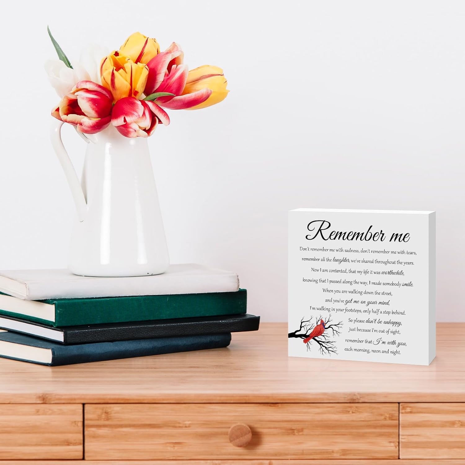 Sympathy Bereavement Gift Wooden Block Sign Memorial Keepsake In Loving Memory of Loved Desk Decor Sign Table Decor Funeral Grief Gift Condolence Remembrance Gift - Image 4