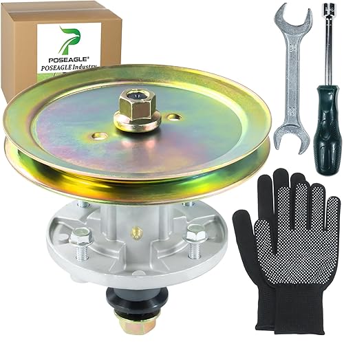 Pre-Greased GY21098 Spindle Assembly with GX20367 Spindle Pulley Replaces AUC15811 GY20454 GY20962 for John Deere D100 D105 D110 D120 D125 D130 E100