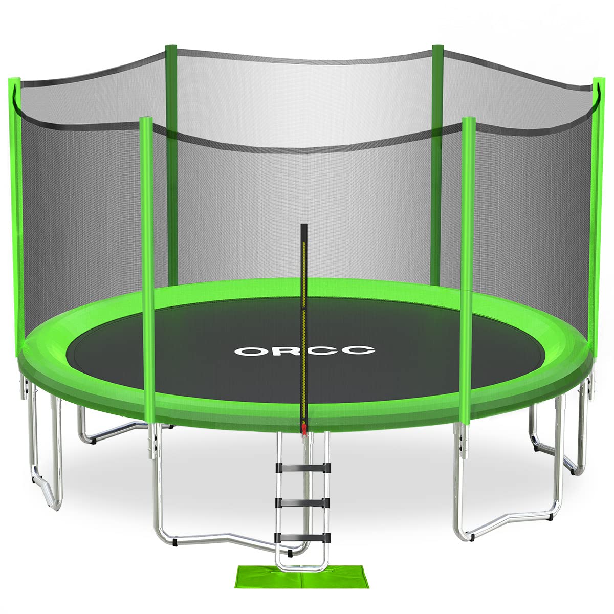 ORCC Trampoline 15FT Kids Recreational Trampolines with Enclosure Net - ASTM and CPSIA Approved- Safe Bounce Outdoor Backyard Trampoline for Kids Family Happy Time