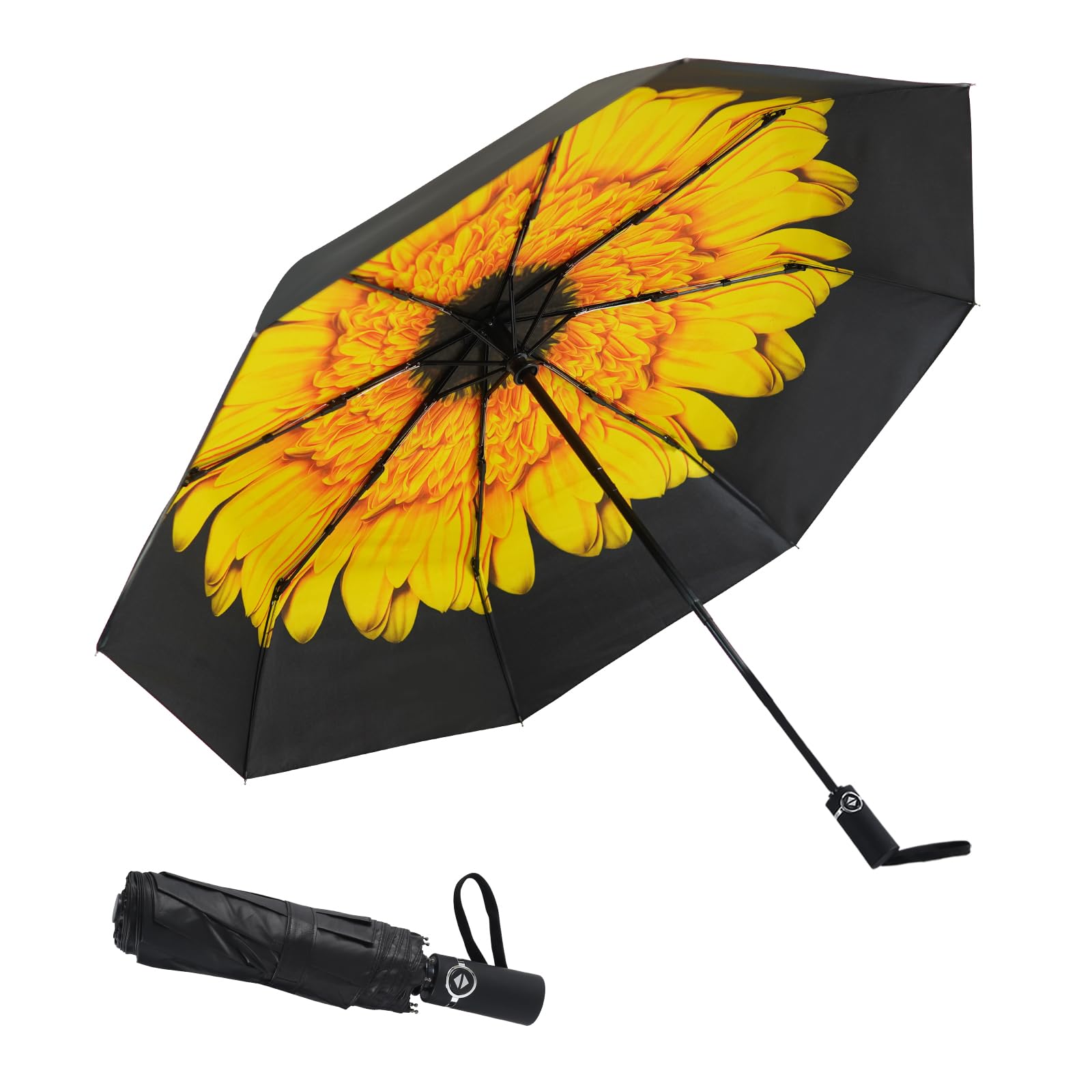 SY COMPACT Travel Umbrella - Windproof Automatic Compact Umbrella, Lightweight Waterproof Design for Backpack, Car & Purse