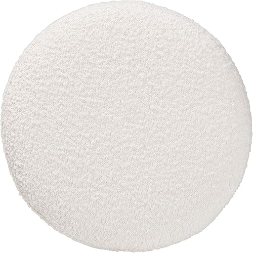 Miniatura 6 de Baxton Studio Fisk Japandi - Reposapiés otomano de madera con acabado en color crema y marrón nogal