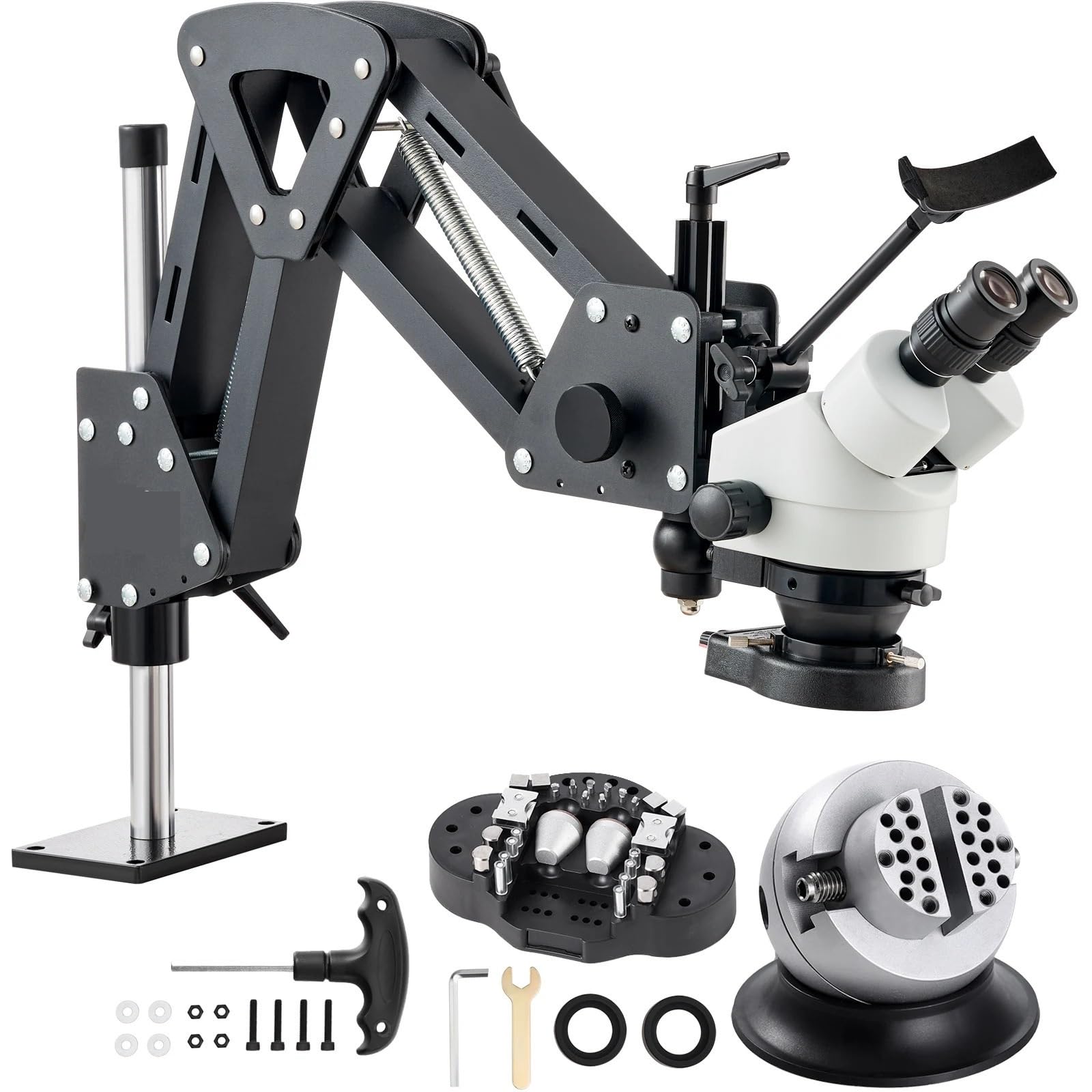 Ulsfvgaxrtk One Color Multi-Directional Microscope Spring Bracket 7X-45X Magnification Jewelry Microscope Inlaid Stand Integrated Usb Led Light