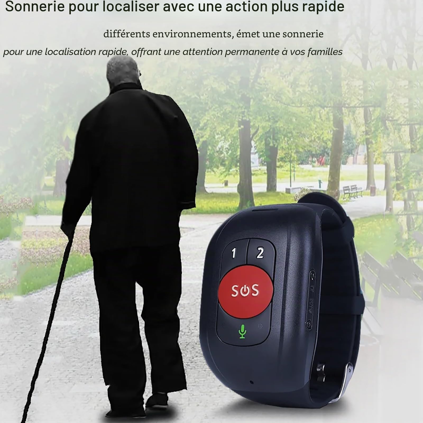 Tracker GPS 4G pour personnes âgées, montre intelligente avec détection de chute, appel rapide, rappel de médicaments, interphone vocal, surveillance de la température corporelle, bouton SOS, autisme,
