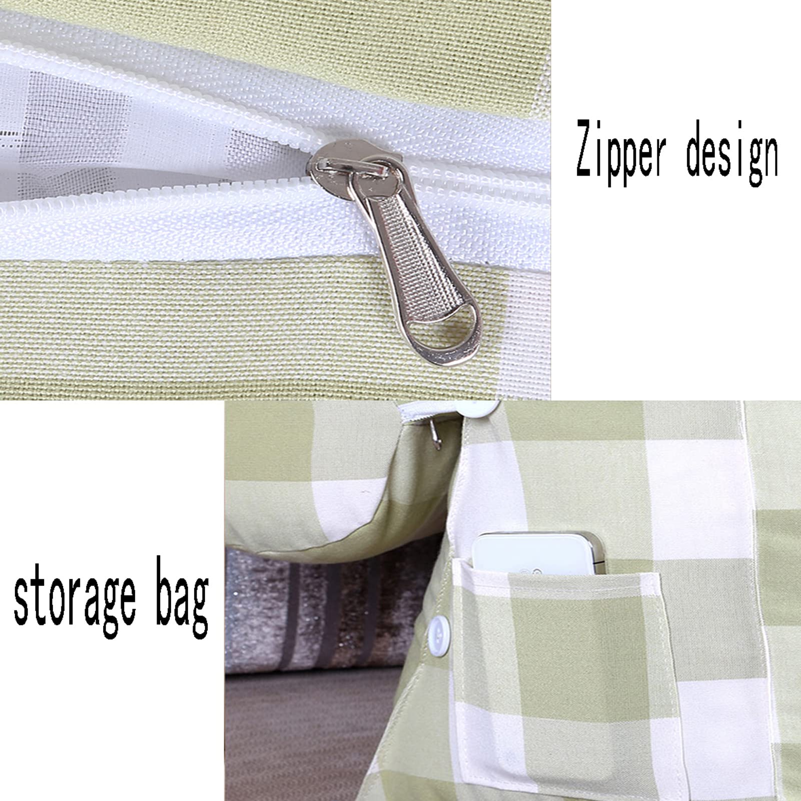 Almohada de lectura y TV, almohada de apoyo para la espalda, almohada de apoyo lumbar, almohadas de cuña grandes, cojines para cabecera de cama para leer, respaldo con funda extraíble 45 * 38 * 18 cm