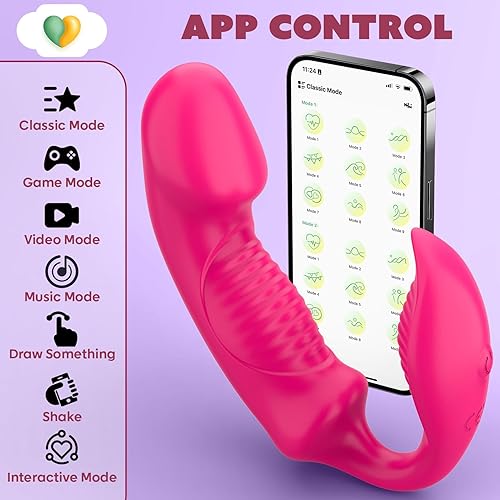 Miniatura 6 de Consolador de punto G portátil, juguetes sexuales para mujeres y parejas, aplicación Mtsige con control remoto, doble estimulación, estimulador de