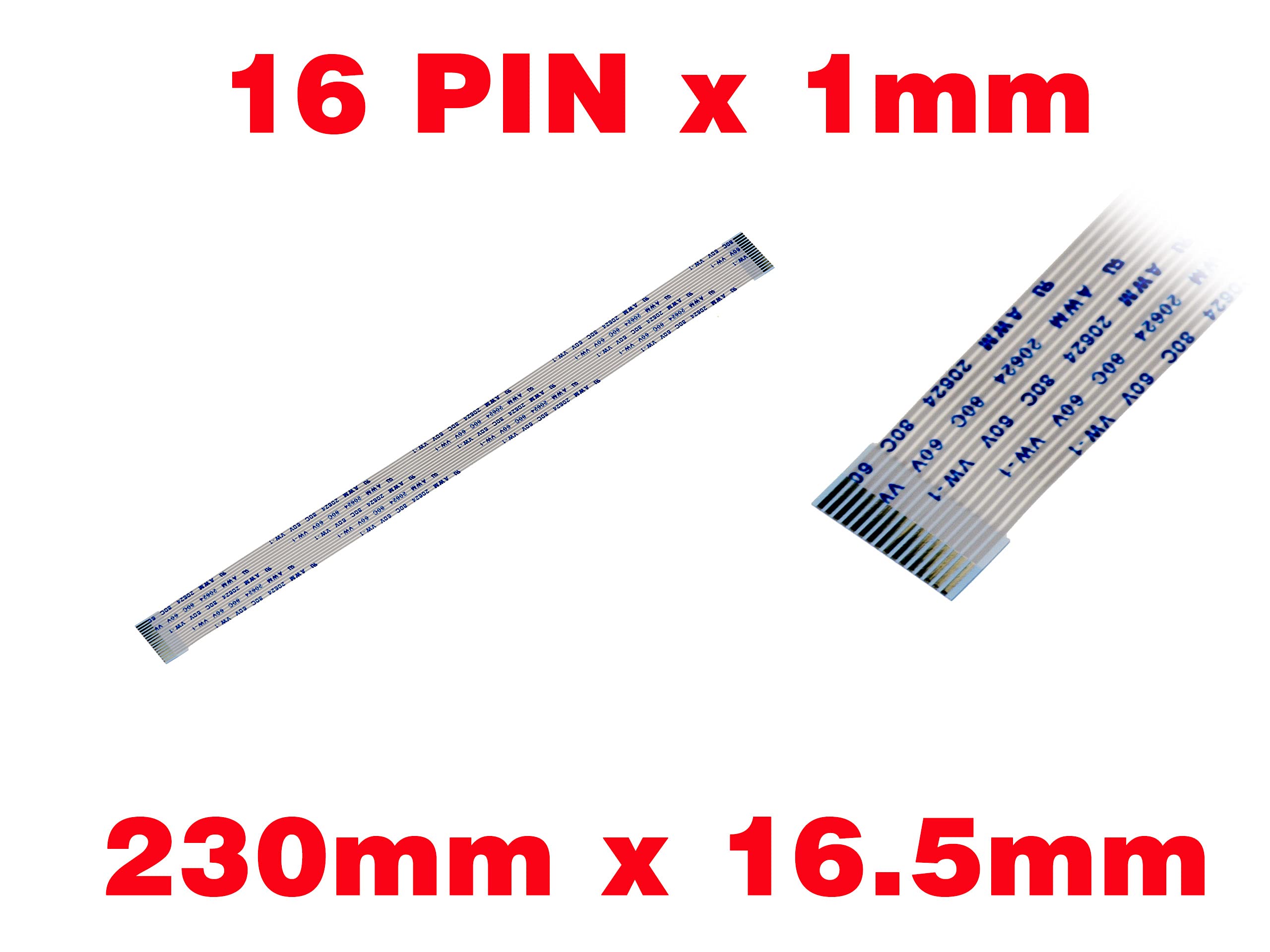 KALEA-INFORMATIQUE Nastro FPC ZIF 26 fili AWM, passo 0,5 mm Lunghezza 200 mm Larghezza 13,5 mm. Connettori sullo stesso lato del foglio FPC