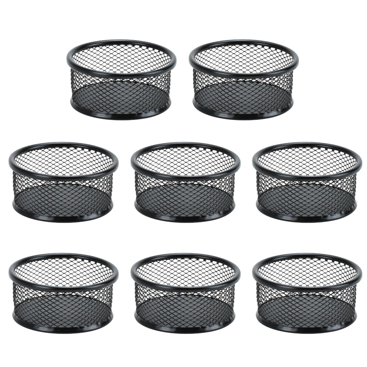 Angoily Sturdy Iron Paperclip Holder for Desk Binder Organizer Paperclip Mesh Tube Office Supplies Storage