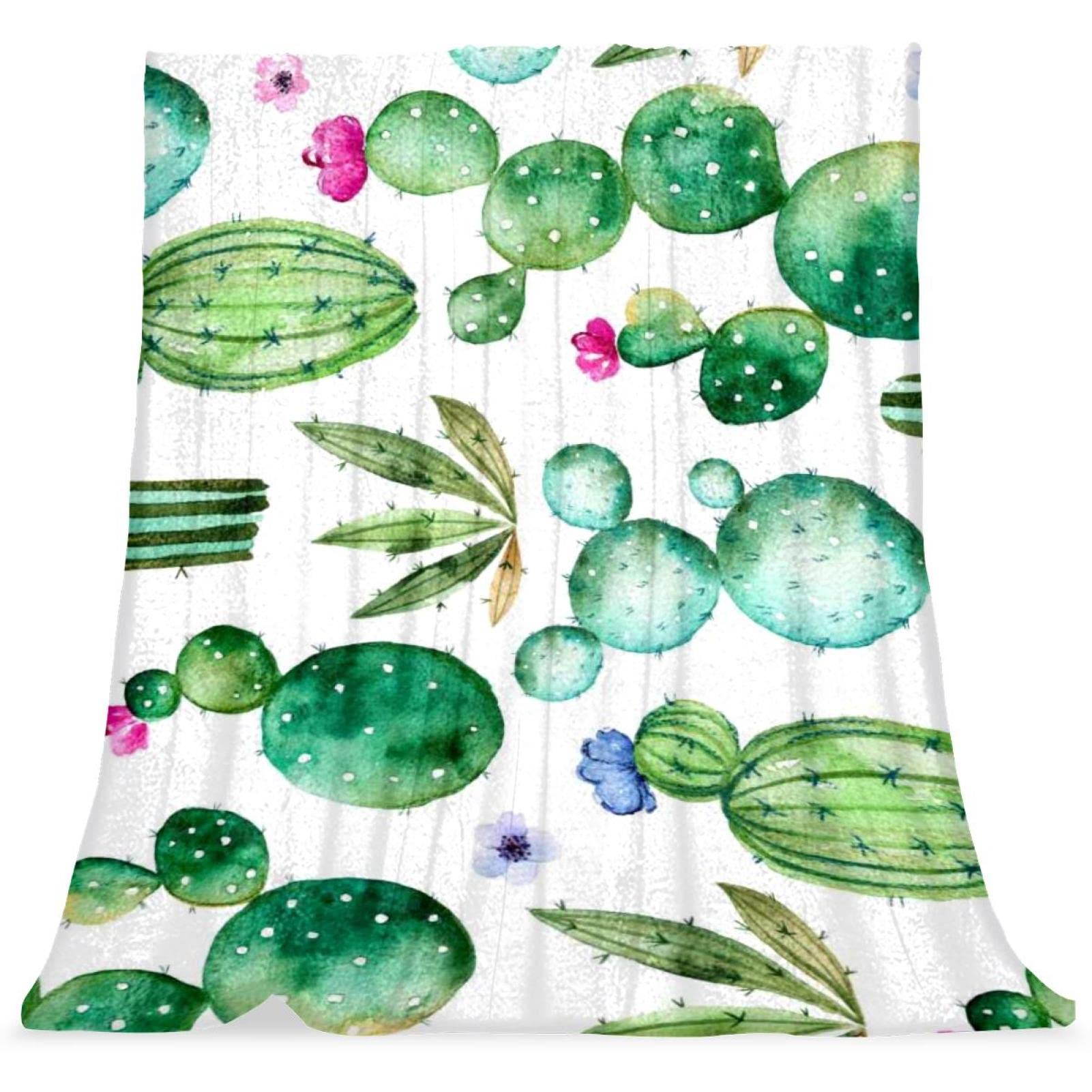 Couverture de lit moelleuse cactus pour chambre d'enfant