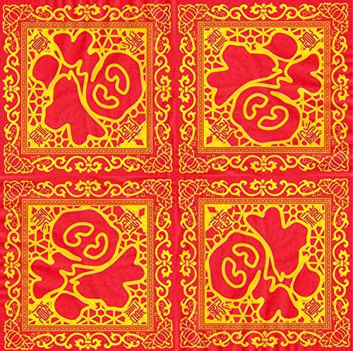 Napkins 20 X CHINESE ORIENTAL PAPER TISSUES (Prosperity)