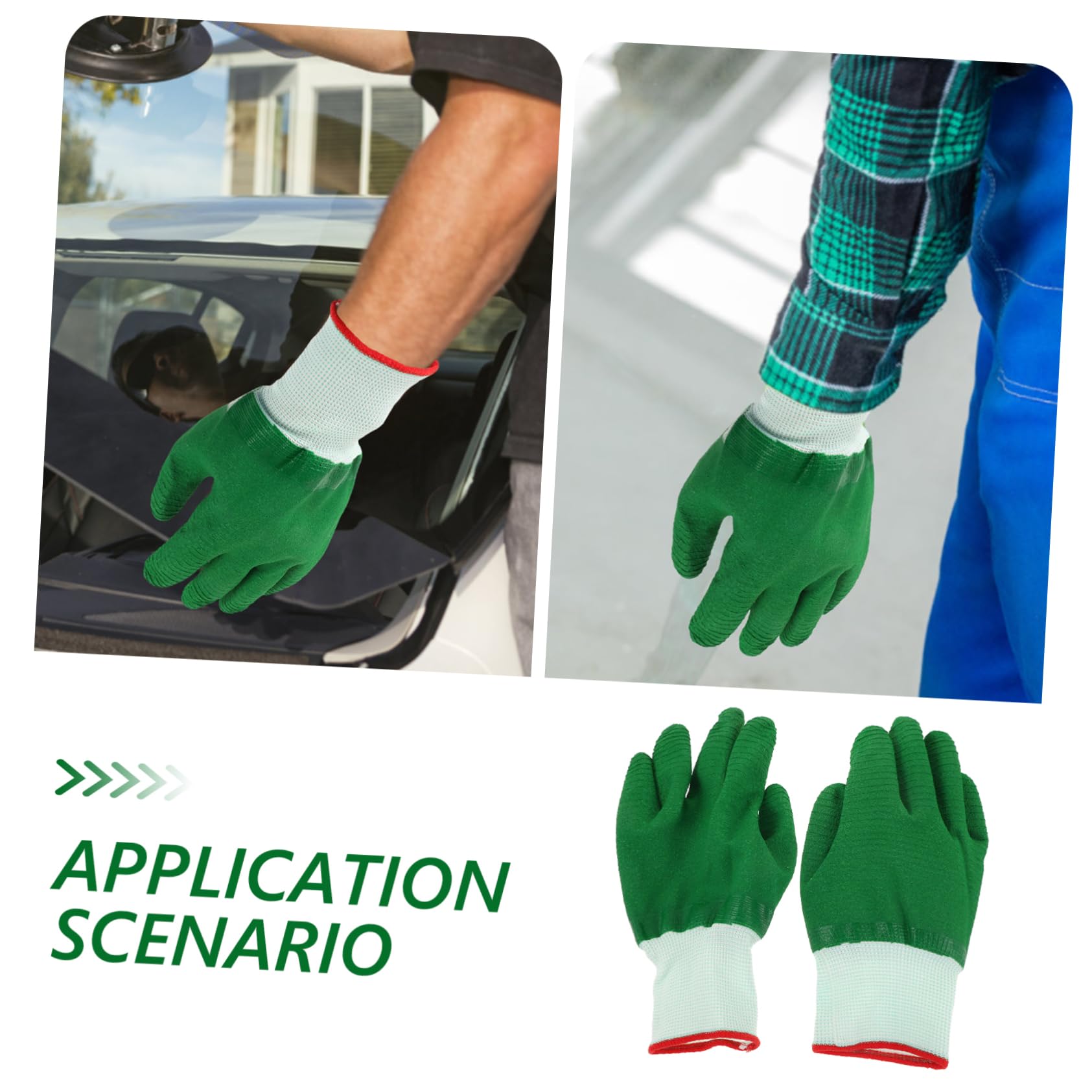 Cabilock 4 Pairs Puncture Glass Carrying Gloves Comfortable Breathable Work Gloves for Gardening for Handling Glass and Tiles Industrial Use