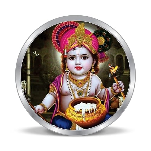 Precious Moments BIS Hallmarked Silver Coin Ladoo Gopal Krishna 999 Pure available in 10,20,50,100 gram.