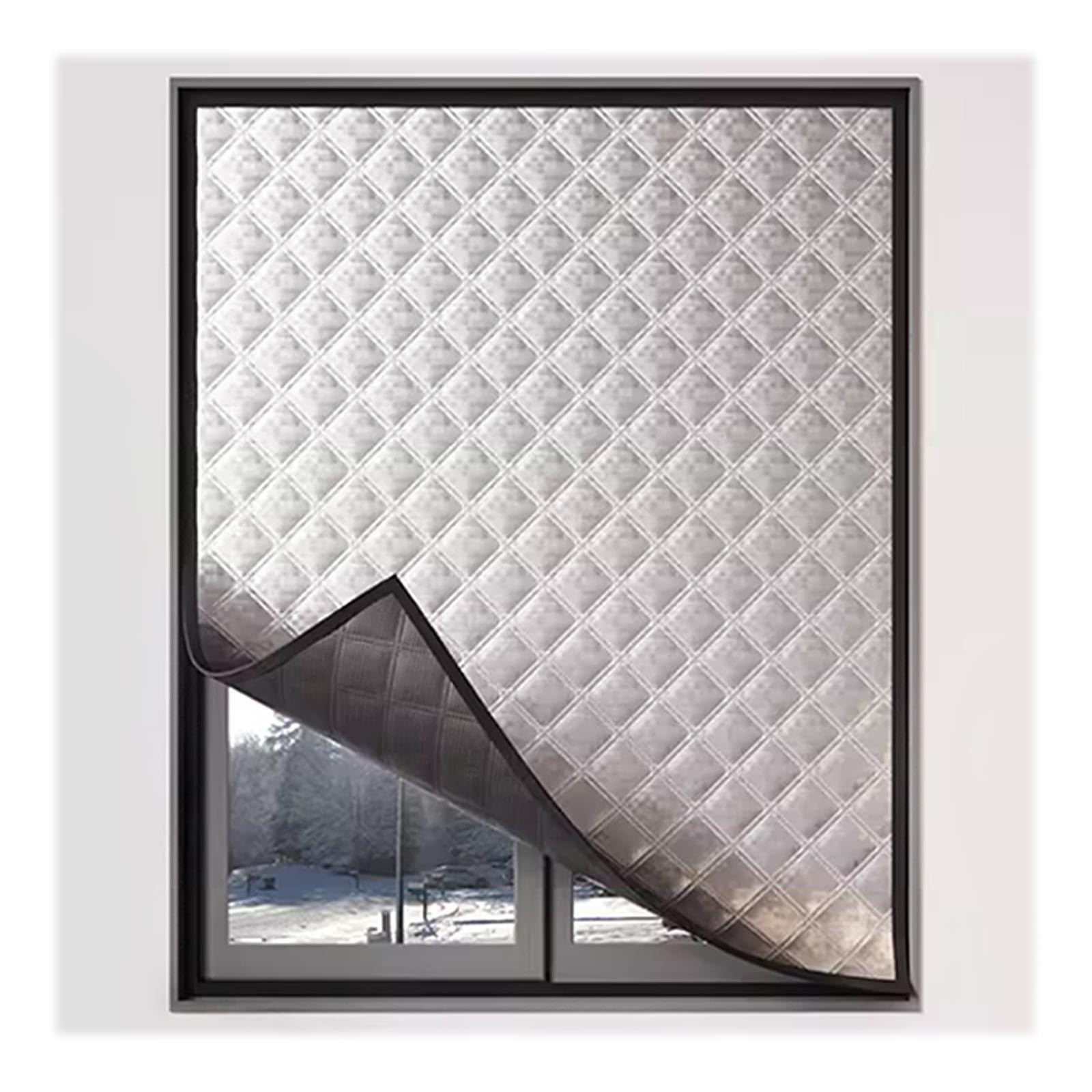 Kit de Aislamiento de Ventana Oxford Cloth Cotton Layer Promueve El Ahorro de Costos en Facturas de Calefacción para Cocinas Dormitorios y Salas(150 * 120cm/4.9 * 3.9')