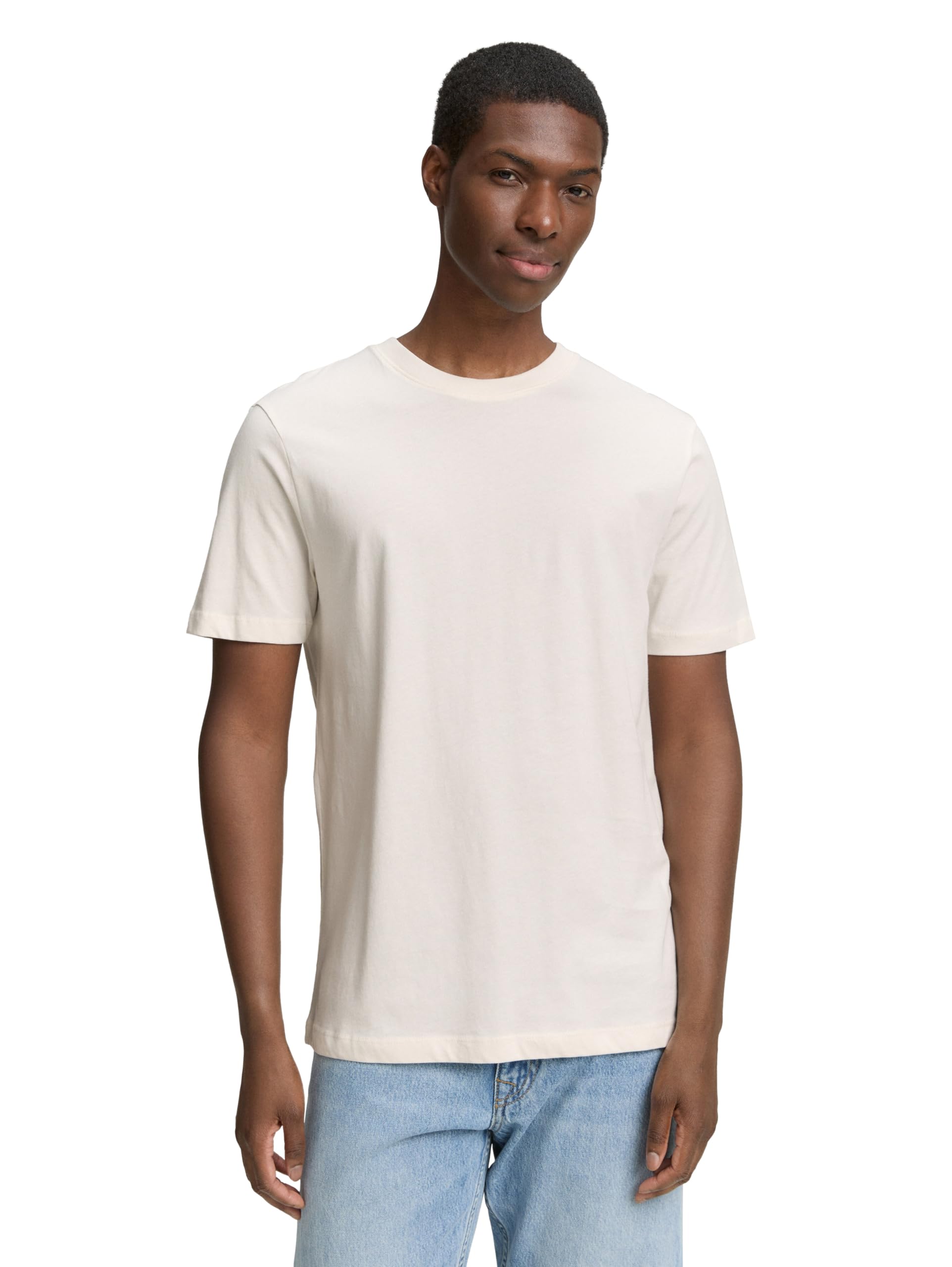 TOM TAILOR Denim Herren 1047420 Basic T-Shirt in Unifarben (1er Pack)