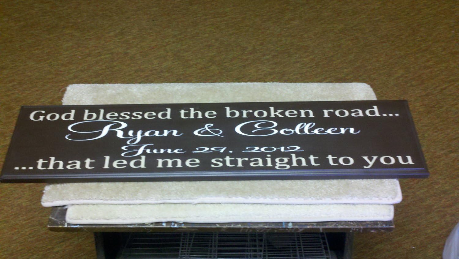 Custom Painted Wood Sign Family Name Established date Wedding Christmas Anniversary Plaque Board