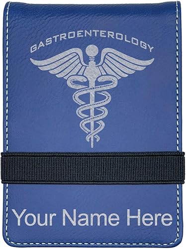 Vista 13 de LaserGram Mini Padfolio con bloc de notas y bolígrafo, gastroenterología, grabado personalizado incluido (rosa)
