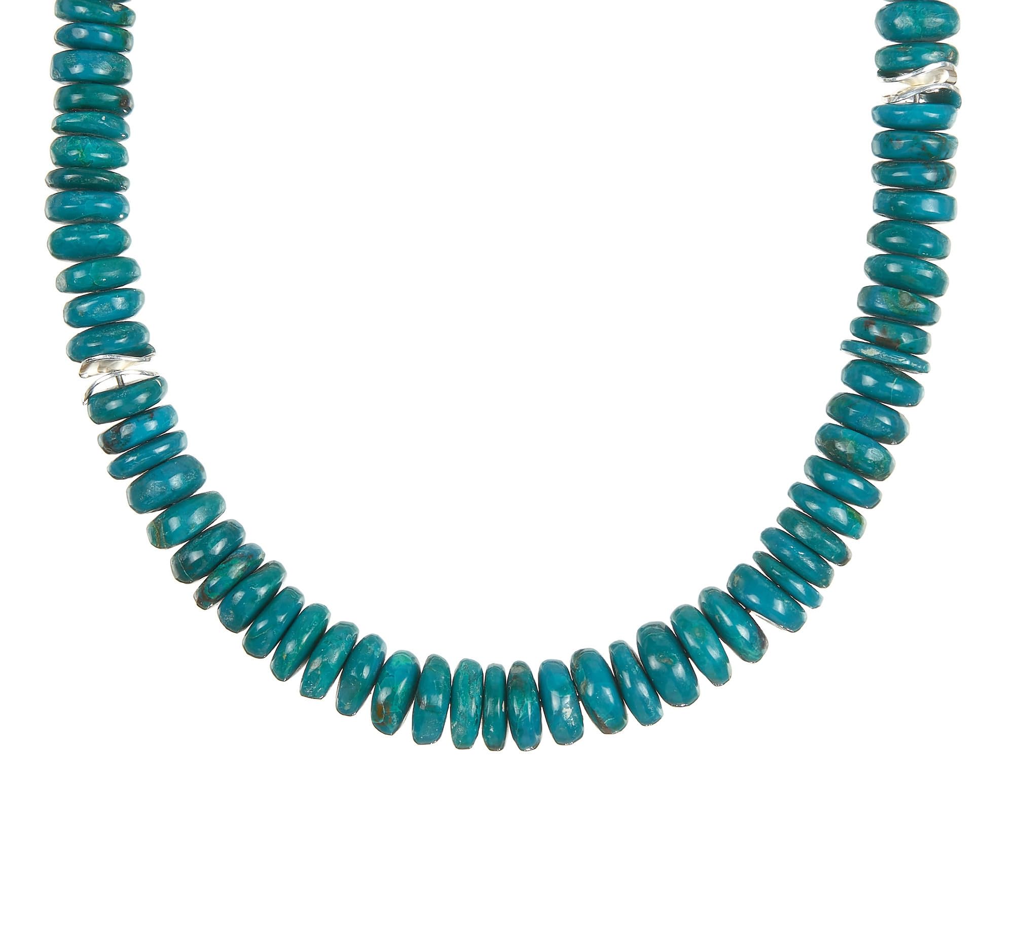 Chrysokoll Kette - Edelstein-Kette - Steinkette - 925 Silber
