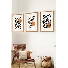 Premium Ah ap  er eveli 3l  Modern  skandinav Bohem Tarz Dekoratif Ev Dekorasyonu Tablo Seti-SET2
