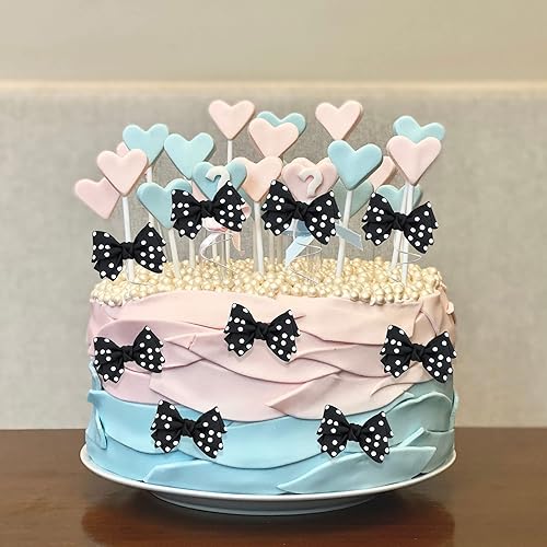 Miniatura 7 de 24 adornos de resina para cupcakes con lazo, decoración para tartas, decoración de fiesta de cumpleaños infantil, decoración de cupcakes para