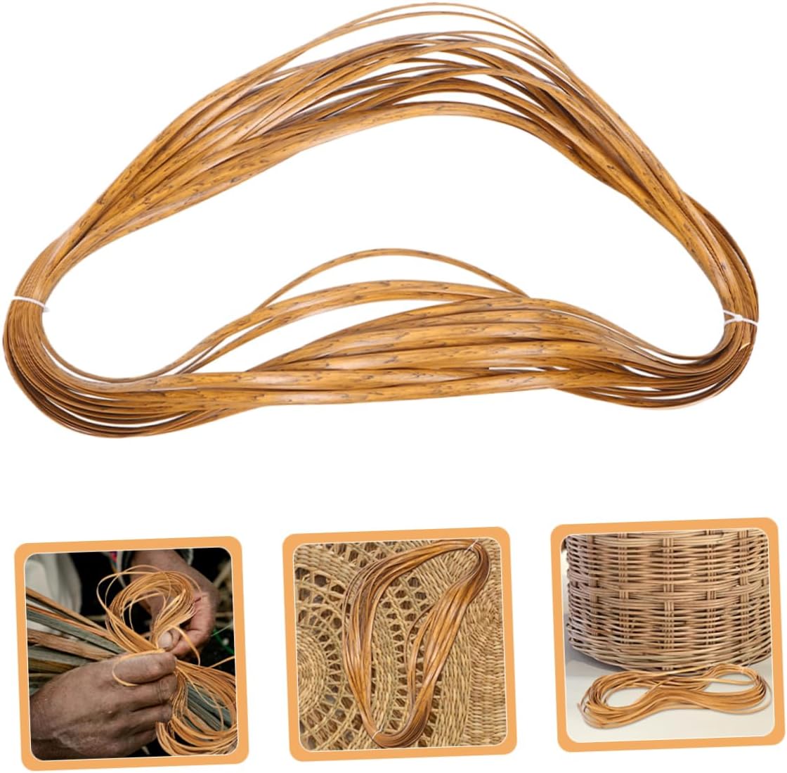 KICHOUSE 2rolls DIY Wicker Furniture Repair Kit Rattan Cabinet Repair Plastic Rattan Material Chair Weaving Supplies Indoor Outdoor Use