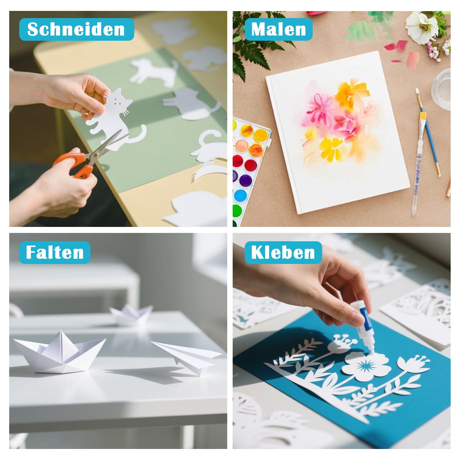 Lot De 50 Feuilles Cartonné Blanc A4 290 G/m² - Papier épais Pour Impression, Bricolage, Invitations