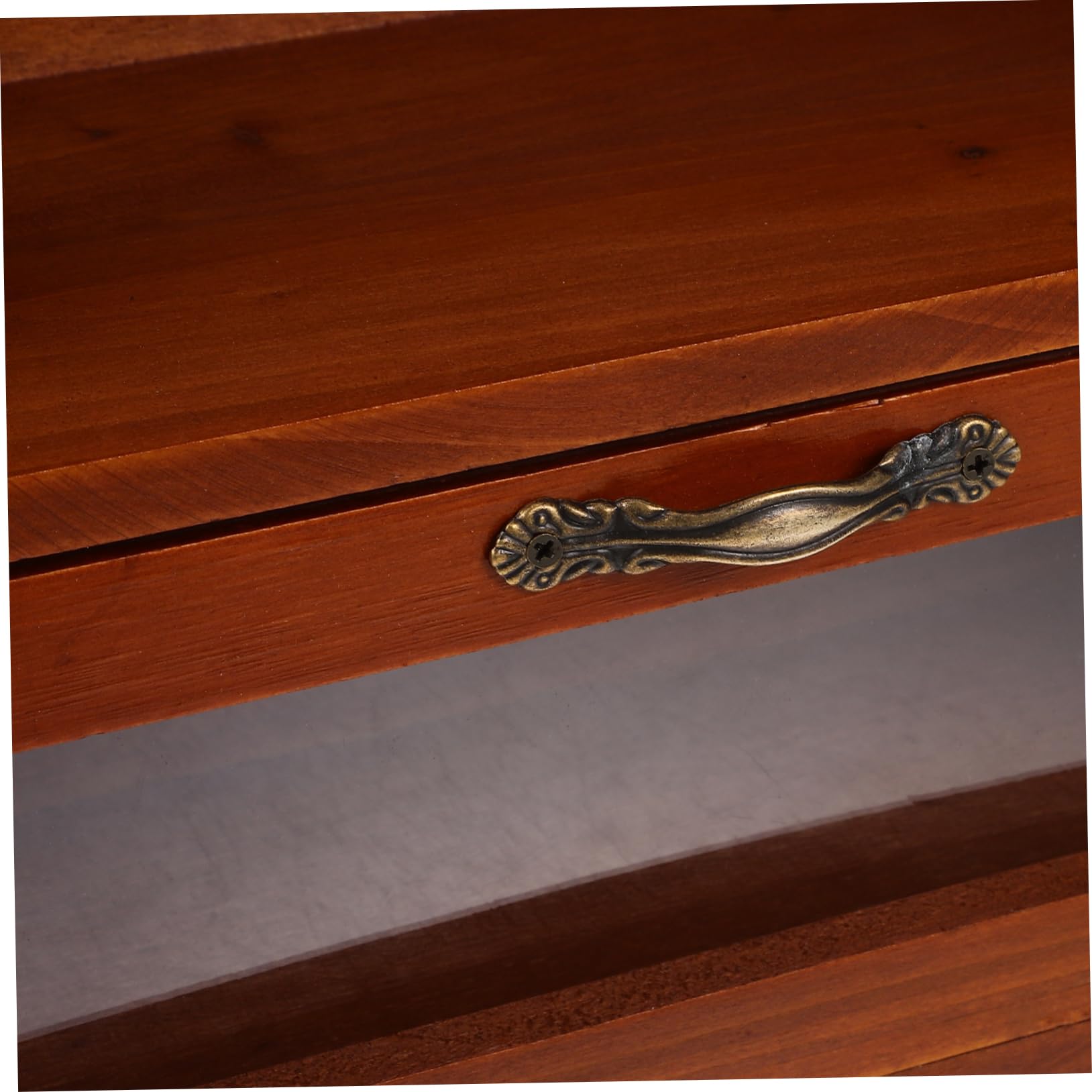 OSALADI Vintage Holz Aufbewahrungsbox mit Schublade Retro Kosmetik Organizer für Küchen und Badezimmerablage Multifunktionaler Kleiner Holzschrank