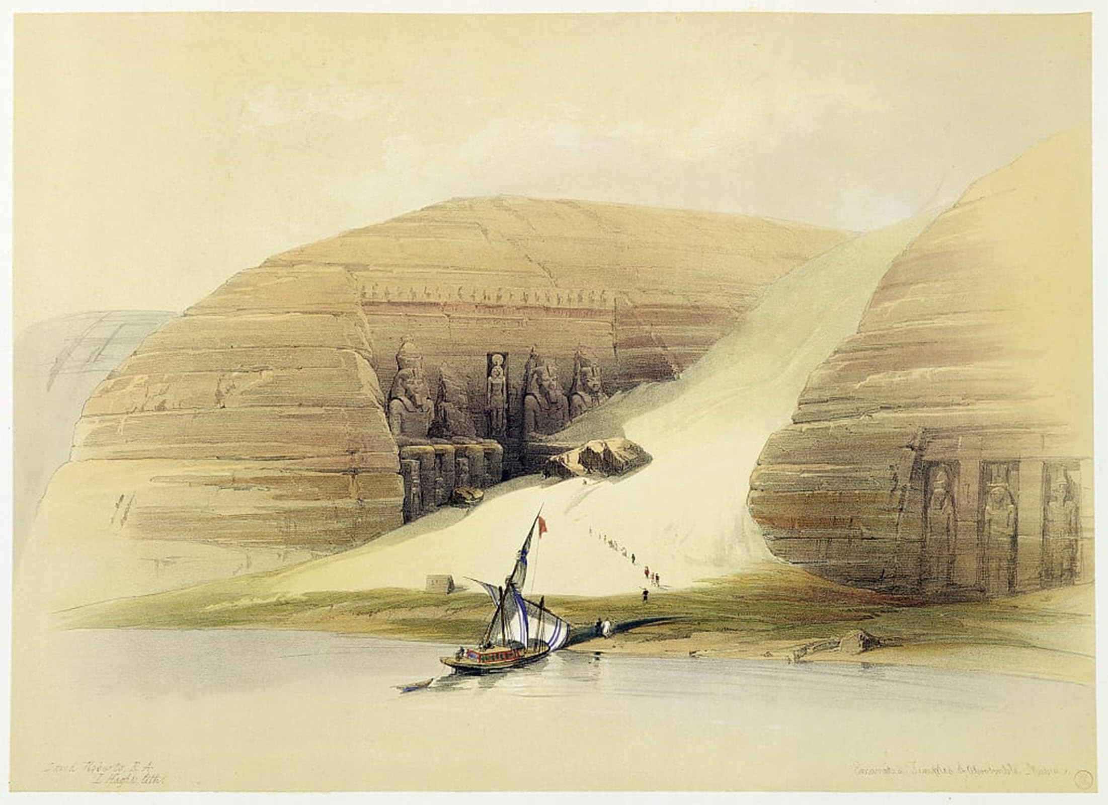 Art Mural Temple d'Abou Simbel pour dynamiser un mur blanc vide - 5