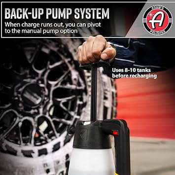 Adams x Ik eFoam Pro 2 - بخاخ رغوة كهربائي لغسيل السيارات وتفصيل السيارات وتنظيف العجلات والإطارات - منظف بدون خراطيم ومضخات للسيارات والشاحنات والمركبات الترفيهية والدراجات النارية