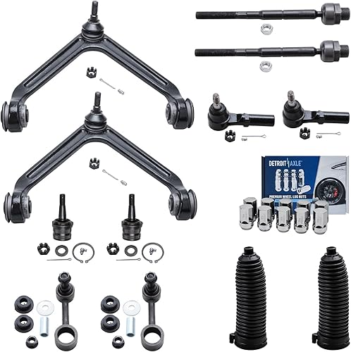 Miniatura 31 de Detroit Axle - Kit de suspensión frontal de 12 piezas para Toyota Corolla 2003 2004 2005 2006 2007 2008, 2 brazos de control inferiores, 2 rótulas