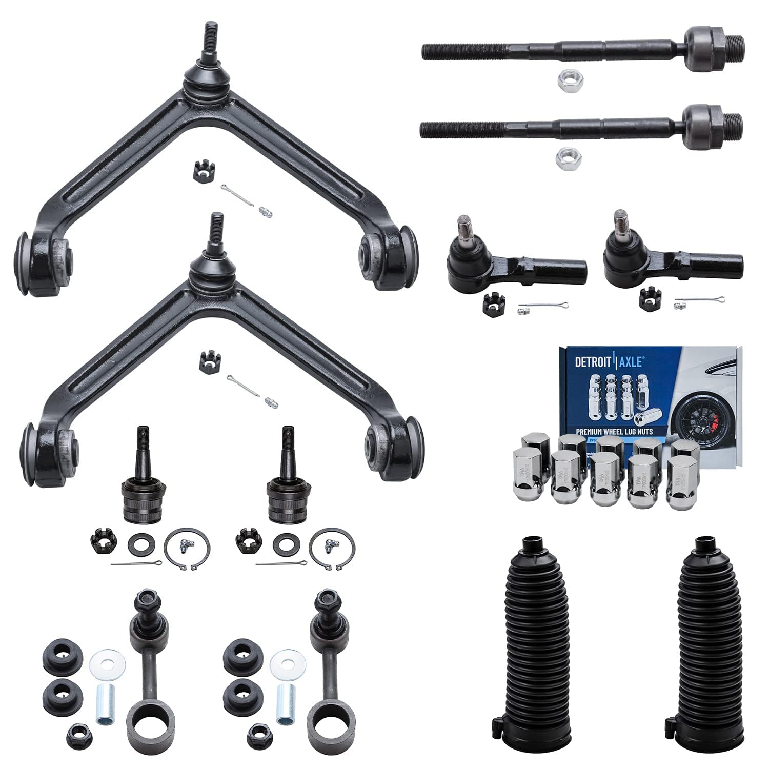 Detroit Axle - Front End Control Arms Kit for 07-09 Chrysler Aspen, 06-09